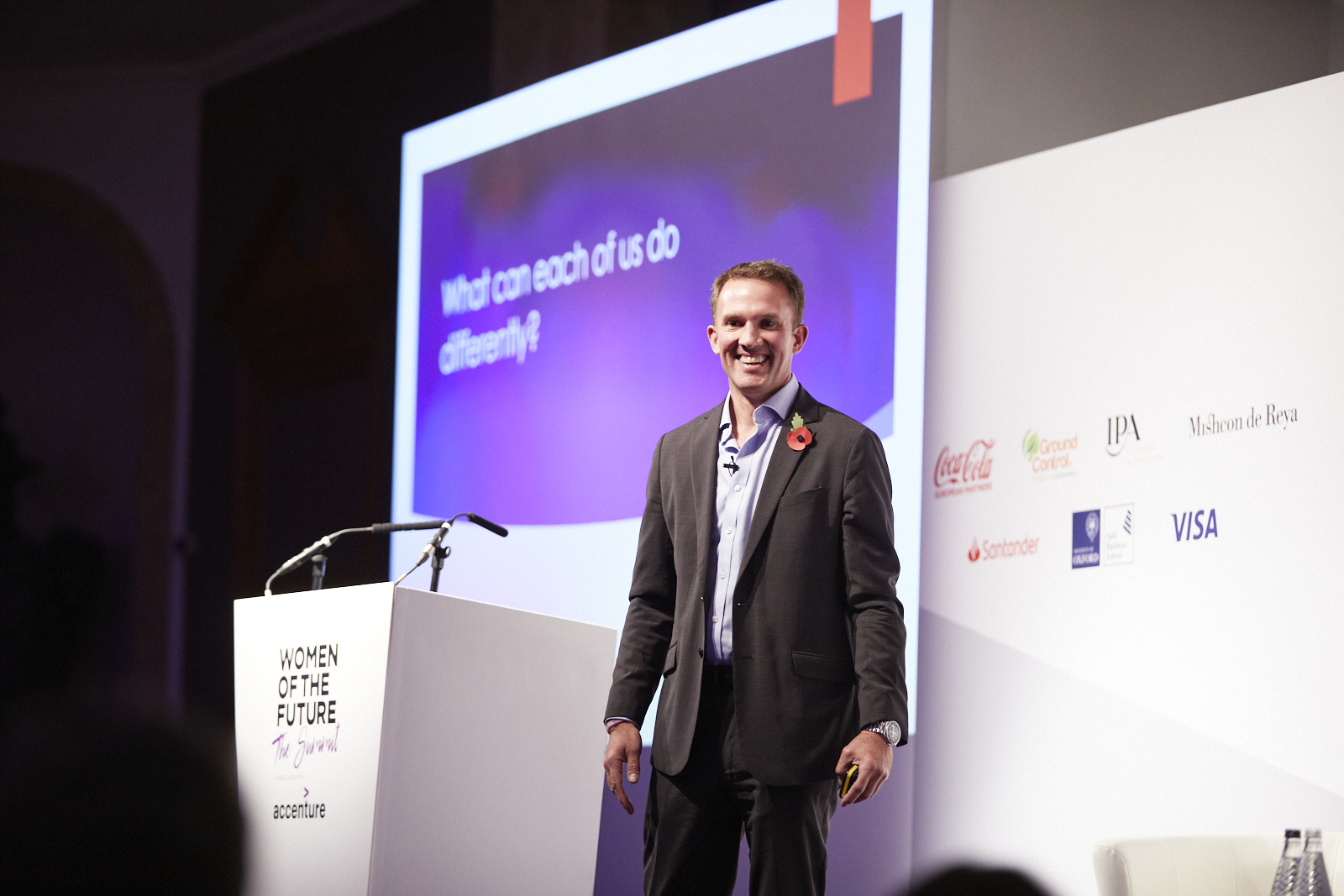 Ash Alexander-Cooper delivering a keynote at the Women of the Future Summit